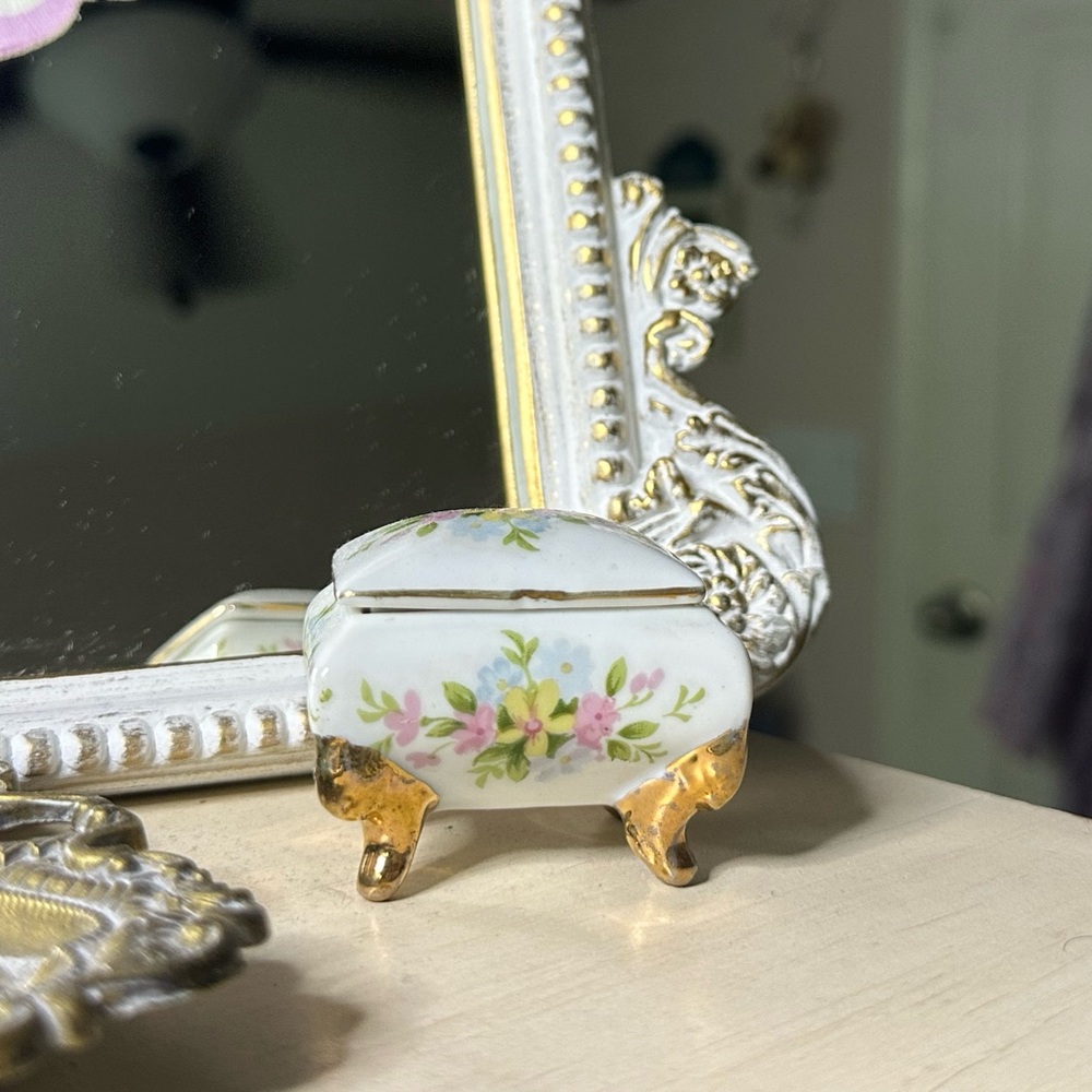 Floral Porcelain Trinket Box